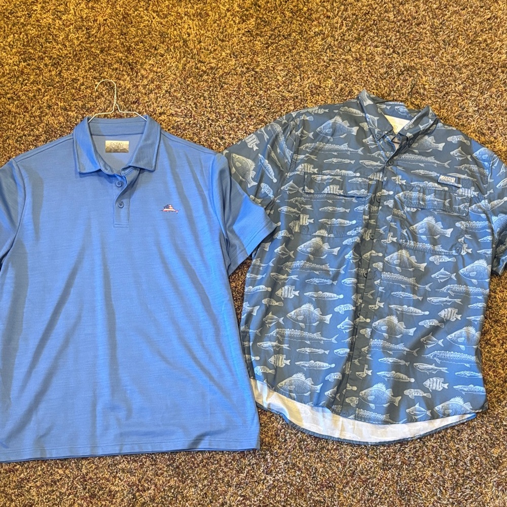 Men's Light Blue Polo Shirt - Classic Short Sleeve